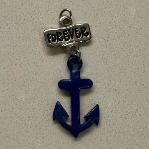 Y2K Forever Blue Anchor Metal Charm